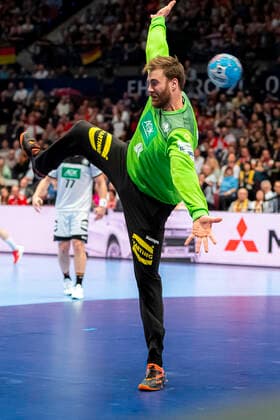 Handball, Maenner: EM 2020, Hauptrunde, Gruppe 1, Weißrussland - Deutschland Torhueter Andreas Wolff (Deutschland Kielce) Wien Stadthalle Wien Oesterreich