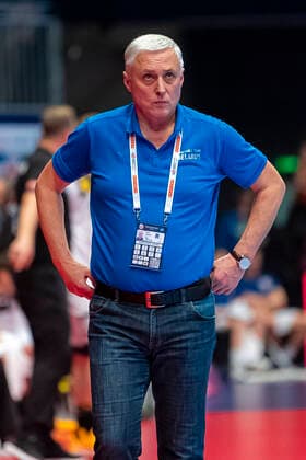 Handball, Maenner: EM 2020, Hauptrunde, Gruppe 1, Weißrussland - Deutschland Trainer Iouri Chevtsov (Weißrussland) Wien Stadthalle Wien Oesterreich