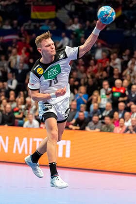 Handball, Maenner: EM 2020, Hauptrunde, Gruppe 1, Weißrussland - Deutschland Timo Kastening (Deutschland TSV Hannover) Wien Stadthalle Wien Oesterreich