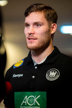 Handball, Maenner: EM 2020, Hauptrunde, Gruppe 1, Media Day - Training Deutschland Johannes Golla (Deutschland SG Flensburg) Wien Stadthalle Wien Oesterreich