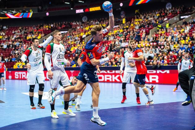 200117 Kristian Bjornsen of Norway during the EHF European Handball Championship match between Norway and Hungary on January 17, 2020 in Malmö. Photo: Ludvig Thunman BILDBYRAN kod LT 35707 bbeng ehf euro 2020 em 2020 european men?s handball championship 2020 handball handboll handbolls-em 2020 handball handball-em 2020 norway norge hungary ungern Copyright: LUDVIGxTHUNMAN BB200117LT001