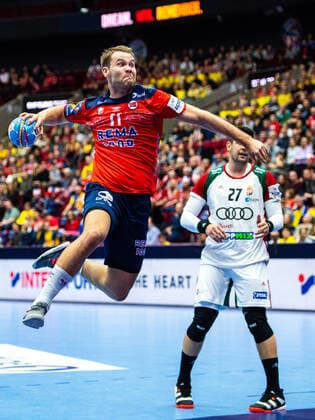 200117 Petter overby of Norway during the EHF European Handball Championship match between Norway and Hungary on January 17, 2020 in Malmö. Photo: Ludvig Thunman BILDBYRAN kod LT 35707 bbeng ehf euro 2020 em 2020 european men?s handball championship 2020 handball handboll handbolls-em 2020 handball handball-em 2020 norway norge hungary ungern Copyright: LUDVIGxTHUNMAN BB200117LT013