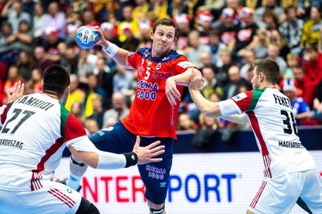 200117 Sander Sagosen of Norway during the EHF European Handball Championship match between Norway and Hungary on January 17, 2020 in Malmö. Photo: Ludvig Thunman BILDBYRAN kod LT 35707 bbeng ehf euro 2020 em 2020 european men?s handball championship 2020 handball handboll handbolls-em 2020 handball handball-em 2020 norway norge hungary ungern Copyright: LUDVIGxTHUNMAN BB200117LT015