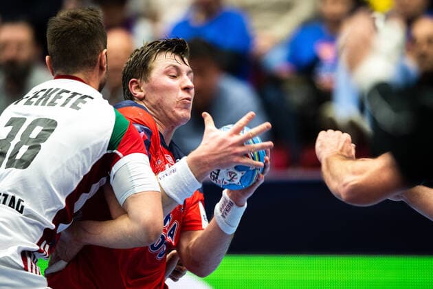 Handball, EM, Norwegen - Ungarn 200117 Goran Johannessen of Norway during the EHF European Handball Championship match between Norway and Hungary on January 17, 2020 in Malmö. Photo: Ludvig Thunman BILDBYRAN kod LT 35707 bbeng ehf euro 2020 em 2020 european men?s handball championship 2020 handball handboll handbolls-em 2020 handball handball-em 2020 norway norge hungary ungern Copyright: LUDVIGxTHUNMAN BB200117LT038