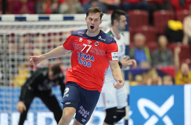 Handball, EM, Norwegen - Ungarn Magnus Rod (Norvege) HANDBALL : Norvege vs Hongrie - EHF euro 2020 - main round - 17 01 2020 BertrandDelhomme Panoramic 