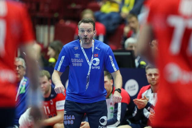 Handball, EM, Norwegen - Ungarn Christian Berge (Norvege) HANDBALL : Norvege vs Hongrie - EHF euro 2020 - main round - 17 01 2020 BertrandDelhomme Panoramic 