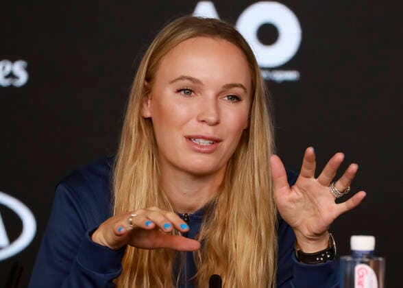 Caroline Wozniacki (DEN) Tennis - Australian Open 2020 - Grand Slam ITF ATP, Tennis Herren WTA, Tennis Damen - Melbourne Park - Melbourne - Victoria - Australia - 18 January 2020. Copyright: xJuergenxHasenkopfx