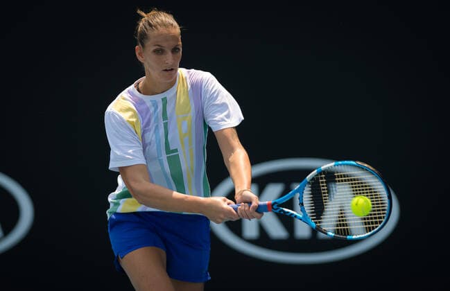 January 18, 2020, Melbourne, AUSTRALIA: Karolina Pliskova of the Czech Republic during practice at the 2020 Australian Open Grand Slam tennis tournament 2020 Australian Open, Tennis, Melbourne, Australia, Jan 18 - ZUMAa181 20200118_zaa_a181_057 Copyright: xAFP7x