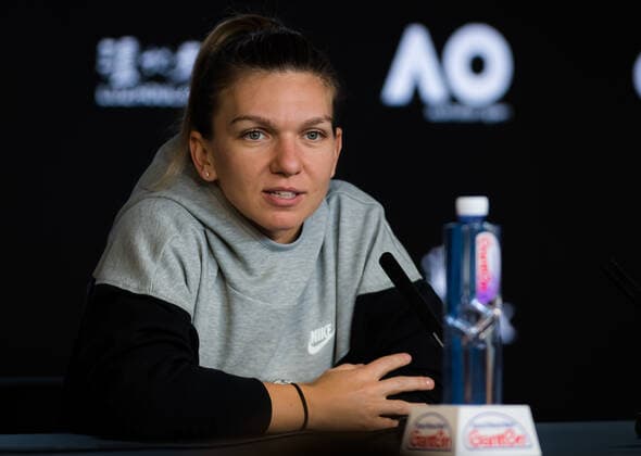 January 18, 2020, Melbourne, AUSTRALIA: Simona Halep of Romania talks to the media at the 2020 Australian Open Grand Slam tennis tournament 2020 Australian Open, Tennis, Melbourne, Australia, Jan 18 - ZUMAa181 20200118_zaa_a181_099 Copyright: xAFP7x