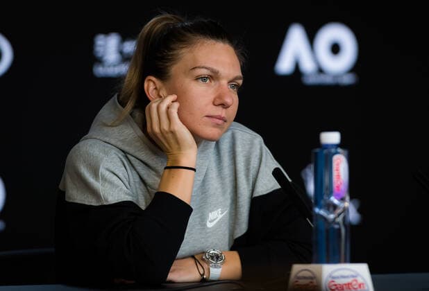 January 18, 2020, Melbourne, AUSTRALIA: Simona Halep of Romania talks to the media at the 2020 Australian Open Grand Slam tennis tournament 2020 Australian Open, Tennis, Melbourne, Australia, Jan 18 - ZUMAa181 20200118_zaa_a181_100 Copyright: xAFP7x