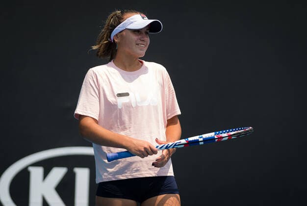 January 18, 2020, Melbourne, AUSTRALIA: Sofia Kenin of the United States during practice at the 2020 Australian Open Grand Slam tennis tournament 2020 Australian Open, Tennis, Melbourne, Australia, Jan 18 - ZUMAa181 20200118_zaa_a181_090 Copyright: xAFP7x