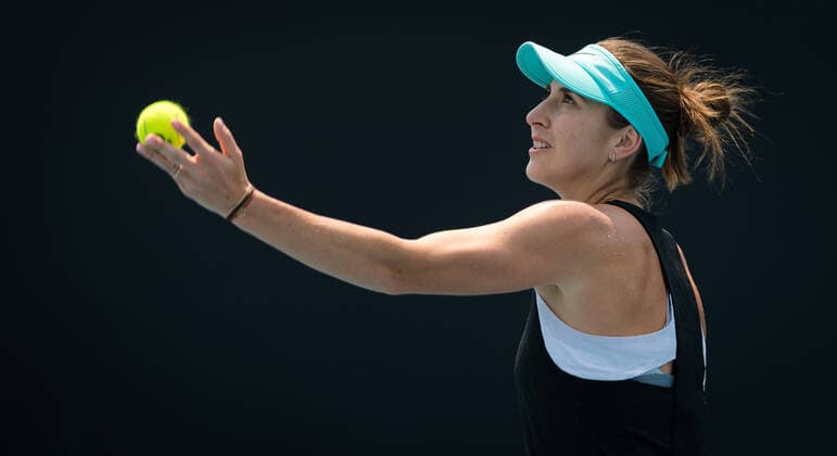 January 18, 2020, Melbourne, AUSTRALIA: Belinda Bencic of Switzerland during practice at the 2020 Australian Open Grand Slam tennis tournament 2020 Australian Open, Tennis, Melbourne, Australia, Jan 18 - ZUMAa181 20200118_zaa_a181_092 Copyright: xAFP7x