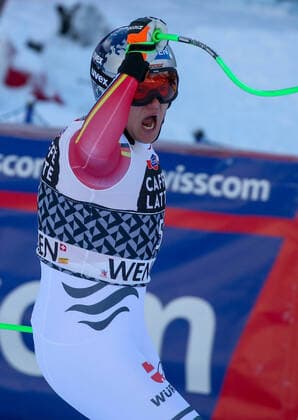 Bilder des Jahres 2020, Sport 01 Januar Sport Themen der Woche KW03 ALPINE SKIING - FIS WC Wengen WENGEN,SWITZERLAND,18.JAN.20 - ALPINE SKIING - FIS World Cup, downhill, men. Image shows the rejoicing of Thomas Dressen (GER). GEPAxpictures xMarioxKneisl