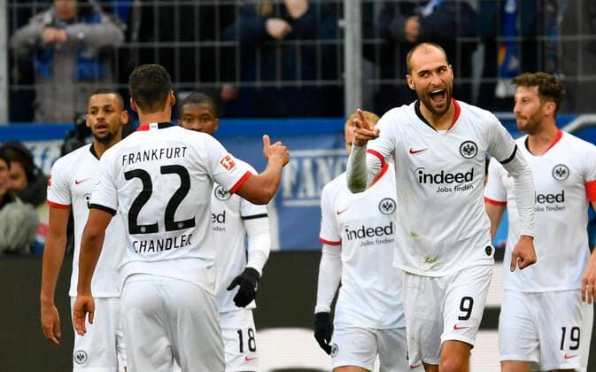 Bilder des Jahres 2020, Sport 01 Januar Sport Themen der Woche KW03 Sport Bilder des Tages TOR zum 0:1 Bas Dost Eintracht Frankfurt Torjubel mit Timothy Chandler Eintracht Frankfurt TSG 1899 Hoffenheim vs Eintracht Frankfurt SGE 18.01.2020 DFL REGULATIONS PROHIBIT ANY USE OF PHOTOGRAPHS AS IMAGE SEQUENCES AND OR QUASI-VIDEO TSG 1899 Hoffenheim vs Eintracht Frankfurt SGE *** TOR zum 0 1 Bas Dost Eintracht Frankfurt Torjubel with Timothy Chandler Eintracht Frankfurt TSG 1899 Hoffenheim vs Eintracht Frankfurt SGE 18 01 2020 DFL REGULATIONS PROHIBIT ANY USE OF PHOTOGRAPHS AS IMAGE SEQUENCES AND OR QUASI VIDEO TSG 1899 Hoffenheim vs Eintracht Frankfurt SGE