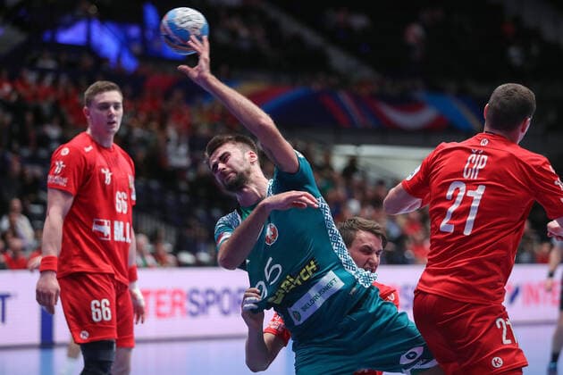 PXL_EURO 2020_Belarus vs Czech Republic 18.01.2020., Wiener Stadthalle, Vienna, Austria - Men s EHF EURO 2020, main round, group I ,match between Belarus and Czech Republic at Wiener Stadthalle.Vadim Gayduchenko. LukaxStanzl PIXSELL