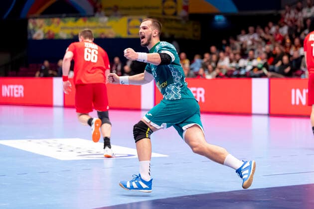 Artsem Karalek (Nr. 50, Belarus) freut sich jubelt. Belarus vs. Tschechien, Handball, Hauptrunde, EHF Euro 2020, 18.01.20 Wien Wien Oesterreich Copyright: xAgentur54Gradx xFelixxKoenigx