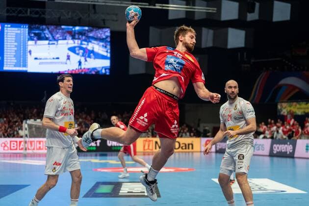 Handball Wien 18.01.2020 Europameisterschaft EM Zwischenrunde Hauptrunde Spanien (ESP) - Österreich (AUT) POSCH Fabian (Österreich, No.15)