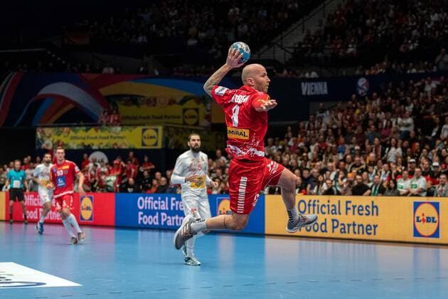 Handball Wien 18.01.2020 Europameisterschaft EM Zwischenrunde Hauptrunde Spanien (ESP) - Österreich (AUT) WEBER Robert (Österreich, No.08)