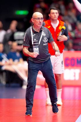 Jordi Ribera Romans (Trainer, Spanien) freut sich jubelt. Spanien vs. Oesterreich, Handball, Hauptrunde, EHF Euro 2020, 18.01.20 Wien Wien Oesterreich Copyright: xAgentur54Gradx xFelixxKoenigx
