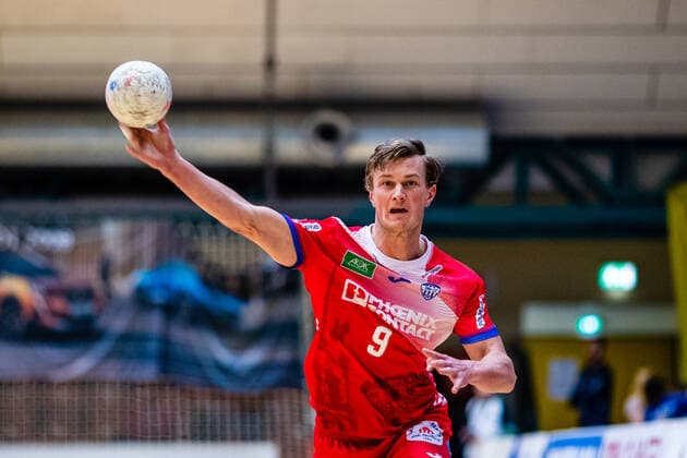Jonathan Carlsbogard ( 9 TBV Lemgo Lippe) waehrend der Begegnung HSV Handball und TBV Lemgo Lippe beim Peugeot Cup 2020 in der Anhalt Arena am 19. January 2020 in Dessau-Rosslau, Sachsen Anhalt, Deutschland
