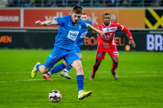 Belgium: KAA Gent vs Royal Excel Mouscron KAA Gent player Giorgi Chakvetadze during the soccer match between KAA Gent and Royal Excel Mouscron, Saturday 18 January 2020 at Ghelamco Arena in Gent, on day 22 of the Jupiler Pro League Belgian soccer championship season 2019-2020. Gent Belgium MatteoxCogliatix xPacificxPress