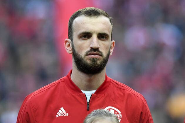 Qualifying Round Euro 2020, 10-06-2019, Denmark-Georgia 5-1, NIKA KVEKVESKIRI QUALIFICAZIONI EUROPEI 2020 BOSNIA DANIMARCA-GEORGIA 5-1
