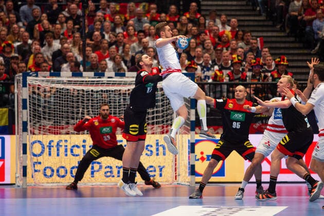HANDBALL - EHF EURO 2020, AUT vs GER VIENNA,AUSTRIA,20.JAN.20 - HANDBALL - EHF European Men s Handball Championship 2020, main round, Austria vs Germany Image shows Nikola Bilyk (AUT). GEPAxpictures xDavidxBitzan