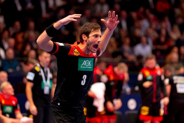 Uwe Gensheimer (Nr. 3, Deutschland). Oesterreich vs. Deutschland, Handball, Hauptrunde, EHF Euro 2020, 20.01.20 Wien Wien Oesterreich Copyright: xAgentur54Gradx xFelixxKoenigx
