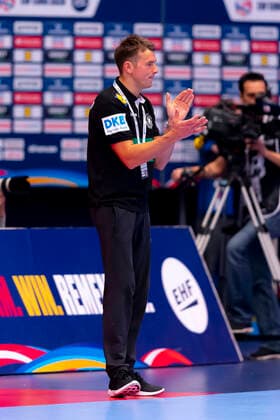 Christian Prokop (Trainer, Deutschland) freut sich jubelt. Oesterreich vs. Deutschland, Handball, Hauptrunde, EHF Euro 2020, 20.01.20 Wien Wien Oesterreich Copyright: xAgentur54Gradx xFelixxKoenigx