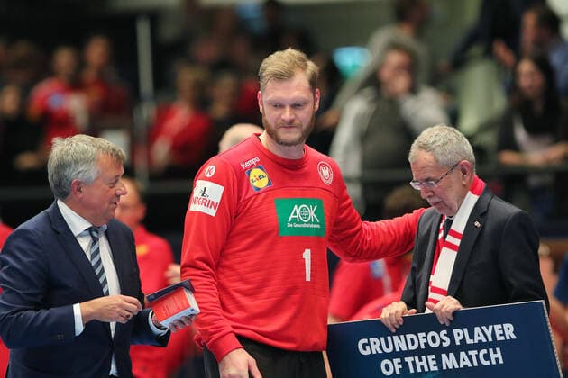 Oesterreich - Deutschland, EHF Euro 2020 Player of the Match: Johannes Bitter (Deutschland 1, Torwart),, Wien Wien Oesterreich Eissporthalle
