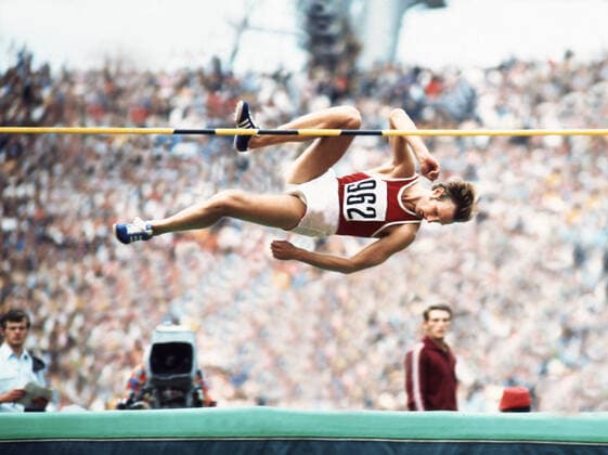 BAU Deutschland 1972 München Olympische Spiele, Hochsprung Männer, Jüri Tarmak (UdSSR, Gold) *** BAU Germany 1972 Munich Olympic Games, high jump men, Jüri Tarmak USSR, gold