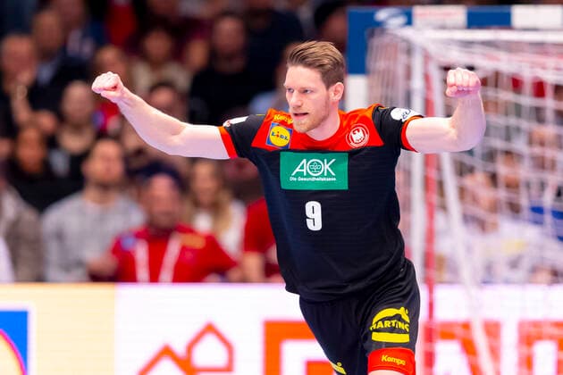 Tobias Reichmann (Nr. 9, Deutschland) freut sich jubelt. Oesterreich vs. Deutschland, Handball, Hauptrunde, EHF Euro 2020, 20.01.20 Wien Wien Oesterreich Copyright: xAgentur54Gradx xFelixxKoenigx