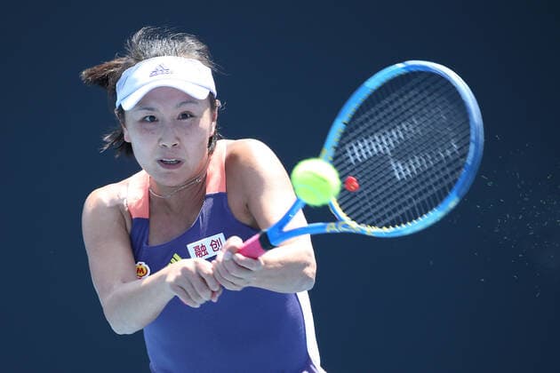 Peng Shuai, CHN, during first round of 2020 Australian Open in Melbourne, 21 01 2020; -