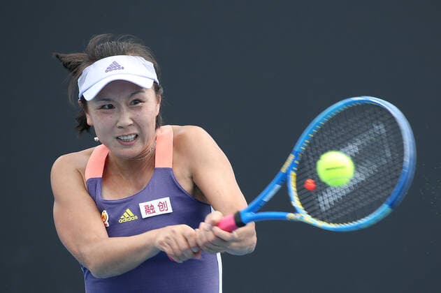 Peng Shuai, CHN, during first round of 2020 Australian Open in Melbourne, 21 01 2020; -