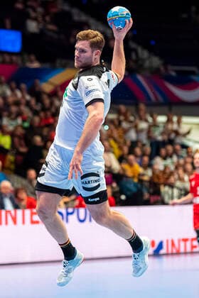 Handball, Maenner: EM 2020, Hauptrunde, Gruppe 1, Tschechische Republik - Deutschland Johannes Golla (Deutschland SG Flensburg) Wien Stadthalle Wien Oesterreich