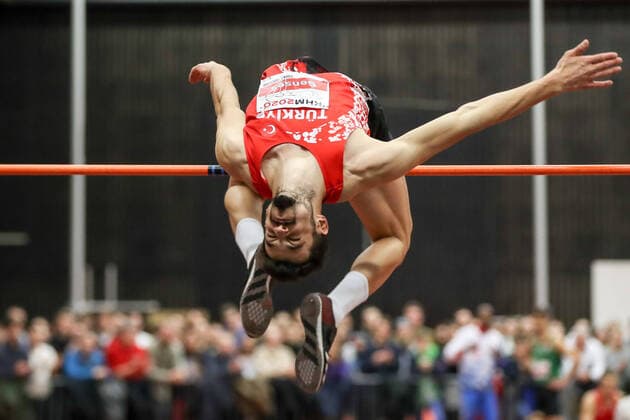 Hochsprung mit Musik - Meeting - 2020 - Koeln Enes Talha Senses (TUR); Koeln, Deutschland 22. Januar 2020: Hochsprung mit Musik - Meeting - 2020 - Koeln Copyright: xBEAUTIFULxSPORTS Footcornerx