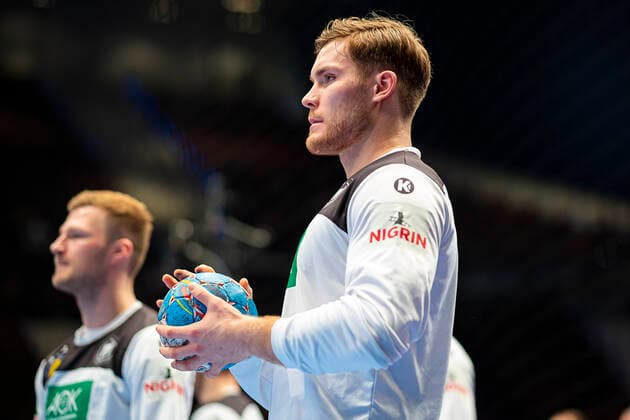 Handball, Maenner: EM 2020, Hauptrunde, Gruppe 1, Tschechische Republik - Deutschland Johannes Golla (Deutschland SG Flensburg) Wien Stadthalle Wien Oesterreich
