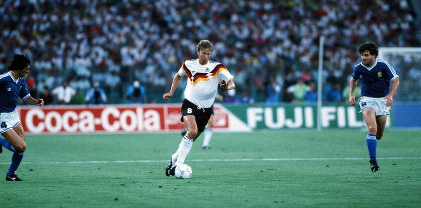 Deutschland - Argentinien Italien, Rom, 08.07.1990, Fussball, FIFA WM 1990 in Italien, Finale, DFB Deutschland - Argentinien (1:0): Guido Buchwald (Deutschland). *** Germany Argentina Italy, Rome, 08 07 1990, Football, FIFA World Cup 1990 in Italy, Final, DFB Germany Argentina 1 0 Guido Buchwald Germany