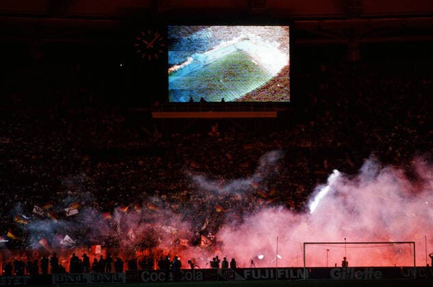 Deutschland - Argentinien Italien, Rom, 08.07.1990, Fussball, FIFA WM 1990 in Italien, Finale, DFB Deutschland - Argentinien (1:0): Abschluss Zeremonie. *** Germany Argentina Italy, Rome, 08 07 1990, Football, FIFA World Cup 1990 in Italy, Final, DFB Germany Argentina 1 0 Closing Ceremony