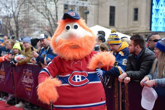 Jan 24, 2020: Mascot Youppi! of the Montreal Canadians walks around during the National Hockey League Red Carpet for the All Star Weekend held at the Enterprise Center in St. Louis City, MO CSM NHL, Eishockey Herren, USA 2020: NHL All Star Red Carpet Arrival Jan 24 - ZUMAc04_ 20200124_zaf_c04_545 Copyright: xRichardxUlreichx