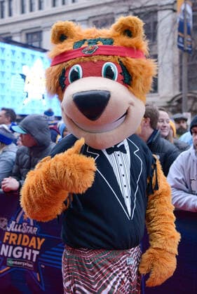 Jan 24, 2020: Mascot Nordy of the Minnesota Wild during the National Hockey League Red Carpet for the All Star Weekend held at the Enterprise Center in St. Louis City, MO CSM NHL, Eishockey Herren, USA 2020: NHL All Star Red Carpet Arrival Jan 24 - ZUMAc04_ 20200124_zaf_c04_547 Copyright: xRichardxUlreichx