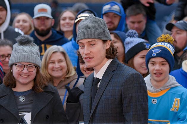 Jan 24, 2020: Atlantic Division forward Tyler Bertuzzi of the Detroit Red Wings (59) during the National Hockey League Red Carpet for the All Star Weekend held at the Enterprise Center in St. Louis City, MO CSM NHL, Eishockey Herren, USA 2020: NHL All Star Red Carpet Arrival Jan 24 - ZUMAc04_ 20200124_zaf_c04_569 Copyright: xRichardxUlreichx