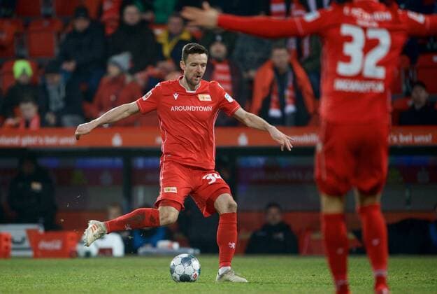 Fussball DFL 1.Bundesliga Berlin 25.01.2020 19 Spieltag Stadion an der Alten Foersterei 1 FC Union Berlin geg FC Augsburg 2 : 0 Christian GENTNER 34 Union Berlin