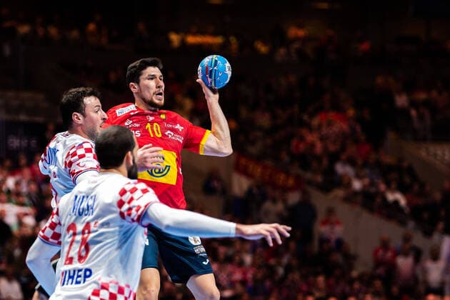 200126 Alex Dujshebaev Dovichebaeva of Spain during the EHF European Handball Championship final between Spain and Croatia on January 26, 2020 in Stockholm. Copyright: JESPERxZERMAN BB200126JZ015