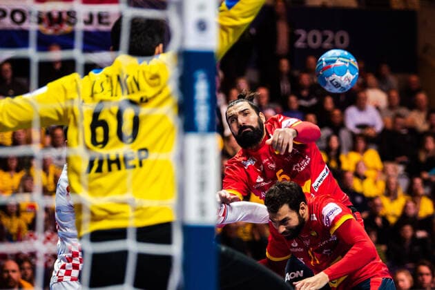 200126 Jorge Maqueda Peno of Spain during the EHF European Handball Championship final between Spain and Croatia on January 26, 2020 in Stockholm. Copyright: JESPERxZERMAN BB200126JZ016