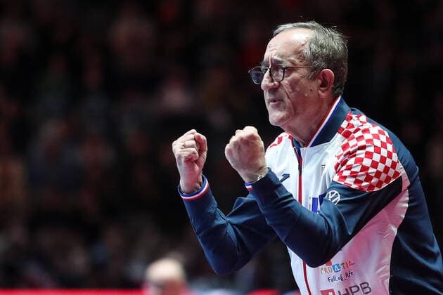 Spain v Croatia - Final - Men s EHF EURO 2020 Croatia Head coach Lino Cervar reacts during the Men s EHF EURO 2020 final match between Spain and Croatia at Tele2 Arena in Stockholm, Sweden on January 26, 2020. Photo by Luka Stanzl PIXSELL LukaxStanzl PIXSELL