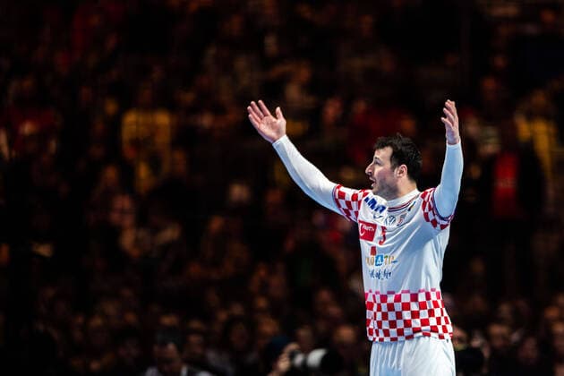 200126 Domagoj Duvnjak of Croatia celebrates during the EHF European Handball Championship final between Spain and Croatia on January 26, 2020 in Stockholm. Copyright: JESPERxZERMAN BB200126JZ041