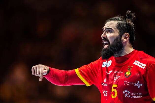 200126 Jorge Maqueda Peno of Spain during the EHF European Handball Championship final between Spain and Croatia on January 26, 2020 in Stockholm. Copyright: JESPERxZERMAN BB200126JZ056
