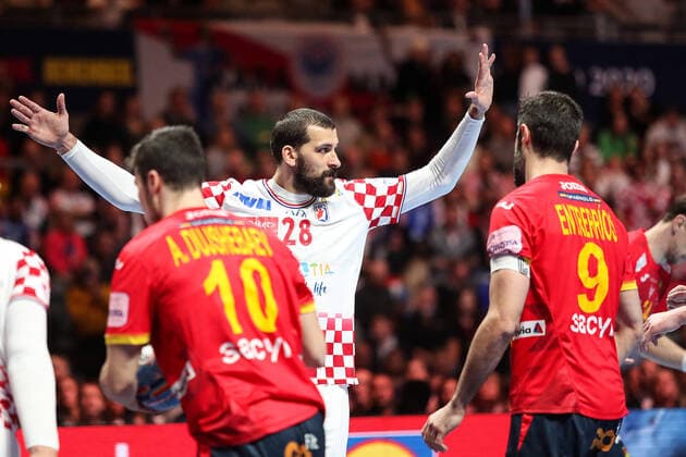 Spain v Croatia - Final - Men s EHF EURO 2020 Zeljko Musa of Croatia reacts during the Men s EHF EURO 2020 final match between Spain and Croatia at Tele2 Arena in Stockholm, Sweden on January 26, 2020. Photo by Luka Stanzl PIXSELL LukaxStanzl PIXSELL
