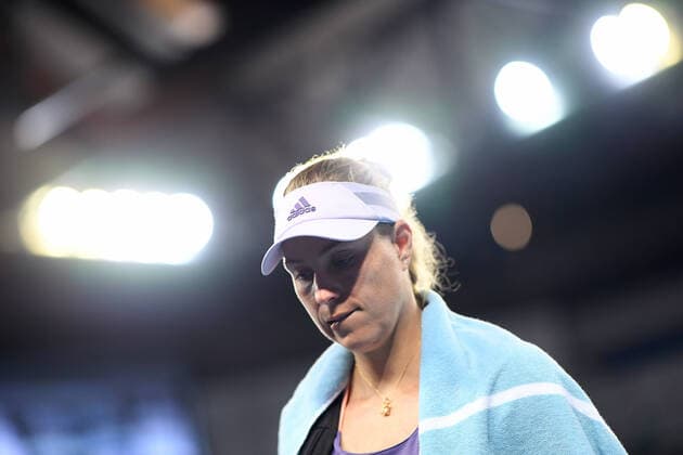 AUSTRALIAN OPEN DAY 8, Angelique Kerber of Germanyleaves the court after losing her fourth round match against Anastasia Pavlyuchenkova of Russia on day eight of the Australian Open tennis tournament at Margaret Court Arena in Melbourne, Monday, January 27, 2020. ( NO ARCHIVING, EDITORIAL USE ONLY, NO USE IN BOOKS WITHOUT CONSENT MELBOURNE VIC AUSTRALIA  Copyright: xLUKASxCOCHx 20200127001444926189